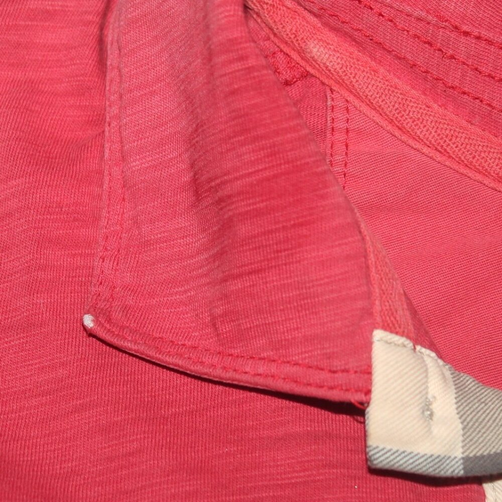 Auth  $439 Men's Burberry Nova Check Red Short Sleeve Polo Shirt Sz M - Picture 10 of 10